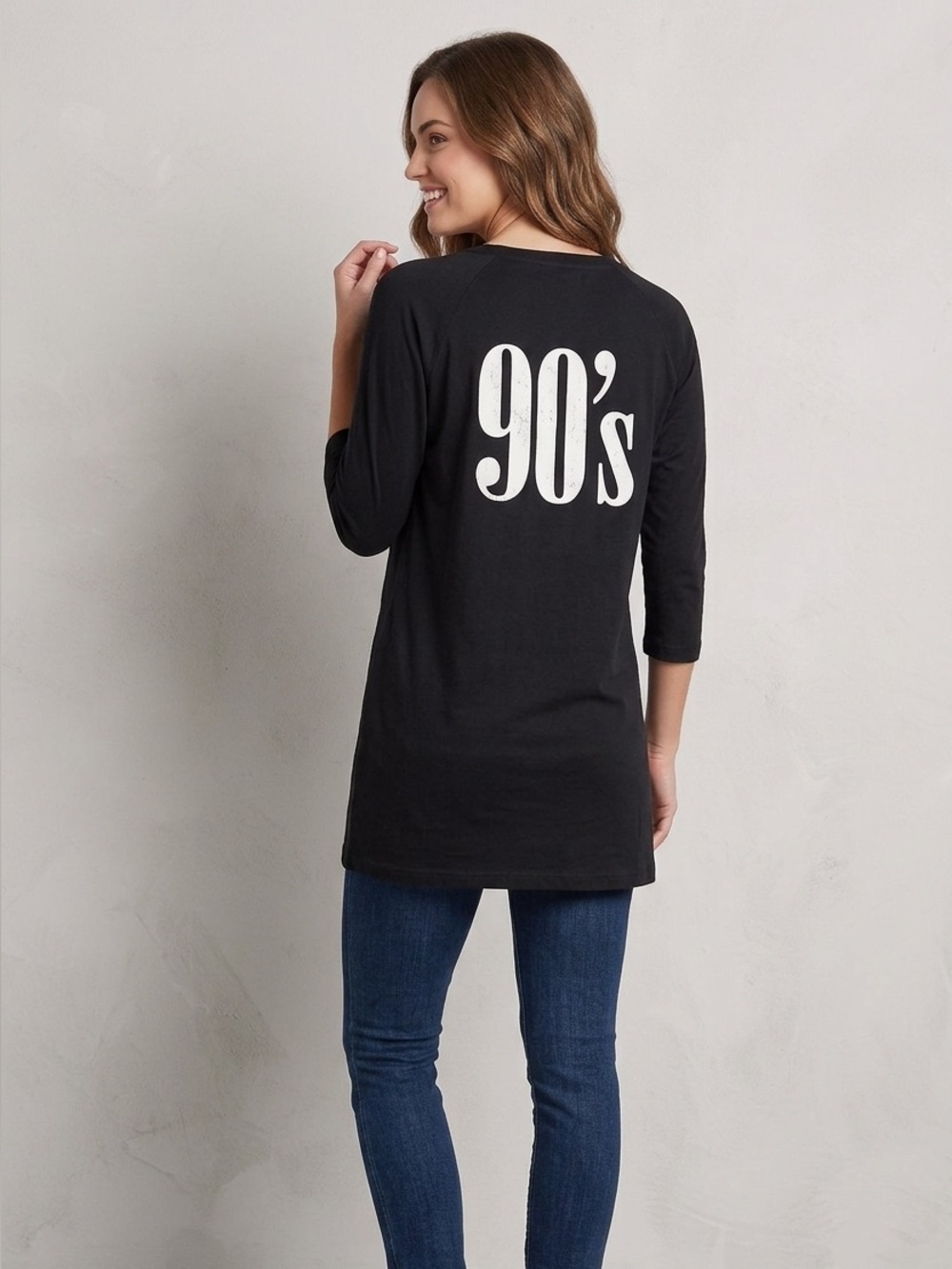 Shein '90's Graphic Tee Classic Shirt Size 4 Black Short Sleeve oversized